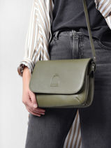 Shoulder Bag Balade Leather Etrier Green balade EBAL20-vue-porte