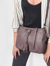 Crossbody Bag Tradition Leather Etrier Violet tradition CA21065-vue-porte