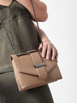 Small Leather Jana Toscane Crossbody Bag Etrier Brown jana toscane EJTO002S-vue-porte