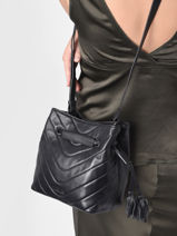 Cross Body Tas Rafale Leder Etrier Zwart rafale ERAF004S-vue-porte