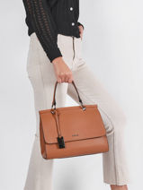 Top Handle Blazer Leather Etrier Brown blazer EBLA001L-vue-porte