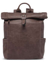 Leather Spider Backpack 2 Compartments Etrier Brown spider ESPI8102