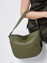 Shoulder Bag Ecuyer Leather Etrier Green ecuyer EECU07-vue-porte