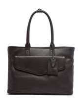Business Tas Foulonn Leder Met 15" Laptopvak Etrier Bruin flandres EFLA823B
