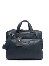 Leather Foulonn� Business (back)pack Etrier Blue foulonne EFOU8122