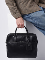 2-compartment  Business Bag Etrier Black foulonne EFOU8152-vue-porte