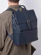 Sac  Dos Business 2 Compartiments Etrier Marron foulonne EFOU8092-vue-porte