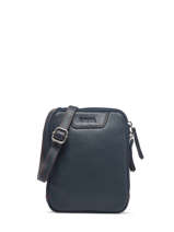 Small Leather Foulonn� Crossbody Bag Etrier Blue foulonne EFOU728S
