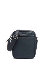 Small Leather Foulonn� Crossbody Bag Etrier Blue foulonne EFOU729S