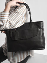 Business Tas Flandres Leder Met 15" Laptopvak Leder Etrier Zilver flandres EFLA823B-vue-porte