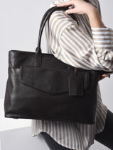 Business Tas Foulonn Leder Met 15" Laptopvak Etrier Bruin flandres EFLA823B-vue-porte