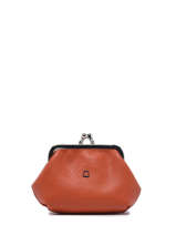 Portemonnee Leder Etrier Oranje madras EMAD654
