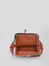 Coin Purse Leather Etrier Orange madras EMAD654-vue-porte