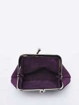 Leather Coin Purse Etincelle Nubuck Etrier Violet etincelle nubuck EETN654-vue-porte