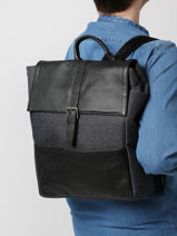 2-compartment  Messenger Bag Etrier Gray light ELIG8092-vue-porte