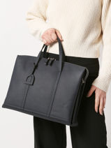 Leather Tradition Briefcase Etrier Blue tradition EHER81-vue-porte