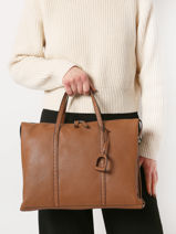 Leather Tradition Briefcase Etrier Brown tradition EHER81-vue-porte