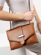 Cross Body Tas Leder Jana Bloc Leder Etrier Bruin jana bloc EJBC002M-vue-porte