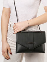 Cross Body Tas Leather Jana Bloc Leather Etrier Black jana bloc EJBC002M-vue-porte