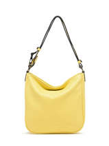 Small Leather Balade Shoulder Bag Etrier Yellow balade EBAL17
