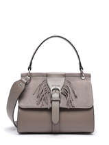Medium Leather Crossbody Bag Nomade Etrier Gray nomade ENOM001M