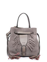 Leather Nomade Bucket Bag Etrier Gray nomade ENOM004M