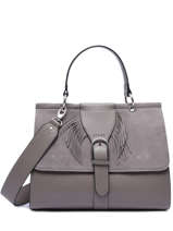 Leather Satchel Nomade Etrier Gray nomade ENOM001L