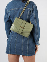 Sac Bandoulire Rafale Cuir Etrier Vert rafale ERAF002M-vue-porte