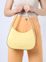Shoulder Bag Fulgurant Leather Etrier Yellow fulgurant EFUL011M-vue-porte