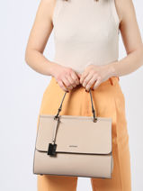 Top Handle Blazer Leather Etrier Beige blazer EBLA001L-vue-porte