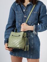 Crossbody Bag Rafale Leather Etrier Green rafale ERAF004S-vue-porte
