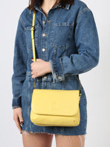 Shoulder Bag Balade Leather Etrier Yellow balade EBAL20-vue-porte