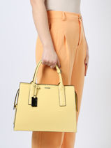 Top Handle Blazer Leather Etrier Yellow blazer EBLA003M-vue-porte