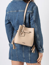 Cross Body Tas Blazer Leder Etrier Beige blazer EBLA004S-vue-porte