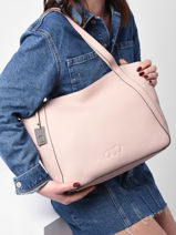 Leather Shoulder Bag Ecuyer Etrier Pink ecuyer EECU033M-vue-porte