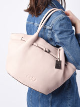 Leather Ecuyer Shoulder Bag Etrier Pink ecuyer EECU15-vue-porte