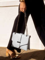 Cross Body Tas Leather Jana Bloc Leather Etrier Beige jana bloc EJBC002M