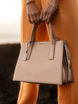 Top Handle Blazer Leather Etrier Beige blazer EBLA003M