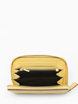 Coin Purse Leather Etrier Yellow fulgurant EFUL090M-vue-porte