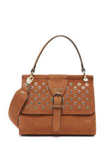 Satchel Ethnique Leather Etrier Brown ethnique EETH001M