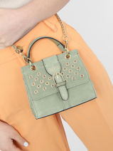 Cross Body Tas Ethnique Leder Etrier Groen ethnique EETH001S-vue-porte