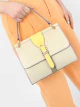 Cross Body Tas Equilibre Leder Etrier Beige equilibre FW04284-vue-porte