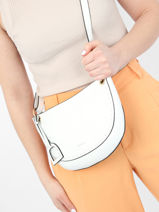 Medium Leather Shoulder Bag Tradition Etrier White tradition EHER024M-vue-porte