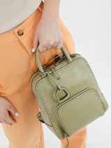 Leather Tradition Backpack Etrier Green tradition EHER037S-vue-porte