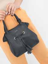 Sac Port Main Tradition Cuir Etrier Bleu tradition EHER027S-vue-porte