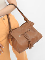 Sac Port paule Tradition Cuir Etrier Marron tradition EHER027M-vue-porte