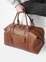 Leather Cabin Duffle Flandres Etrier Brown flandres EFLA9910-vue-porte