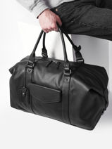 Leather Cabin Duffle Flandres Etrier Black flandres EFLA9910-vue-porte