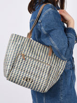 Sac Port paule Sara Torsade Etrier Bleu sara torsade EJTD038M-vue-porte