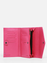 Leather Madras Wallet Etrier Pink madras EMAD701-vue-porte